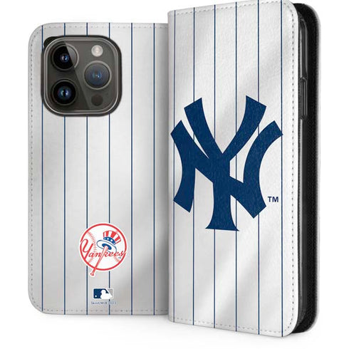 MLB New York Yankees Home Jersey iPhone 15 Pro Folio Case